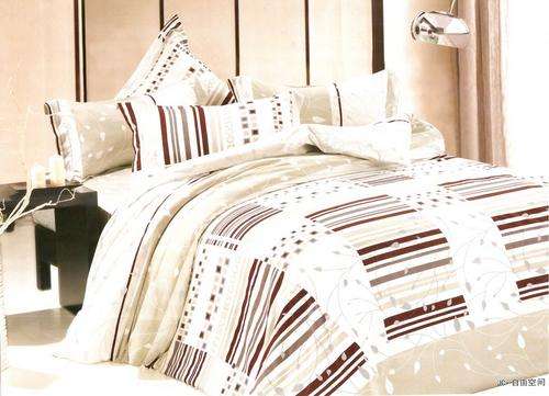 10 Piece - Cotton Feel - Printed - Double bed- Duvet & Curtain Set