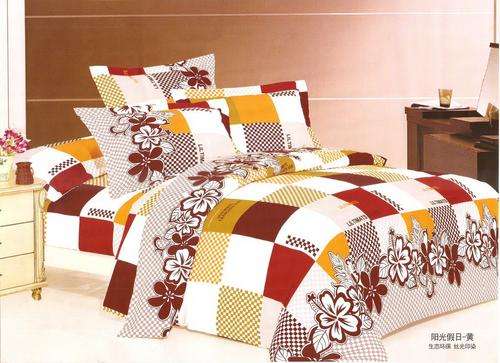 10 Piece - Cotton Feel - Printed - Bed Linen - Double bed- Duvet & Curtain Set