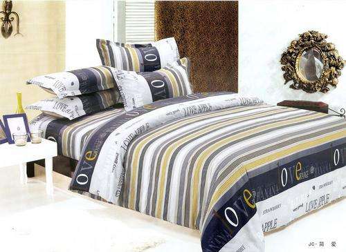 6 Piece - Cotton Feel - Printed - Double bed- Duvet Set