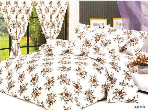 Pink - 6 Piece - Cotton Feel - Printed - Double bed- Duvet Set