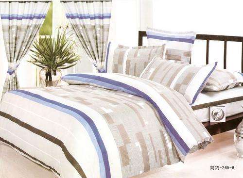 10 Piece - Cotton Feel - Printed - Bed Linen - Double bed- Duvet & Curtain Set