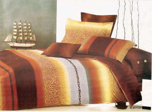 19 Piece - Cotton Feel - Printed - Bed Linen - Double bed- Duvet & Curtain Set