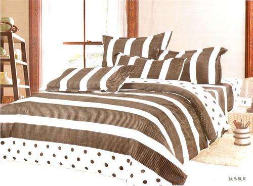10 Piece - Cotton Feel - Printed - Bed Linen - Double bed- Duvet & Curtain Set
