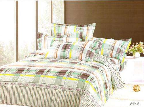 10 Piece - Cotton Feel - Printed - Bed Linen - Double bed- Duvet & Curtain Set