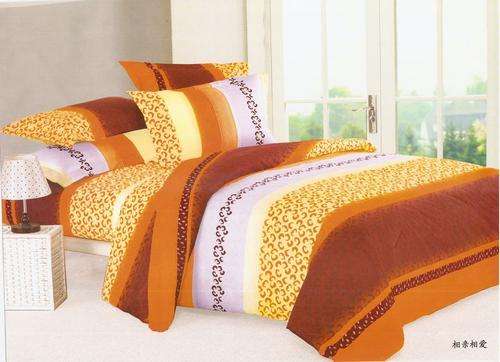 10 Piece - Cotton Feel - Printed - Bed Linen - Double bed- Duvet & Curtain Set