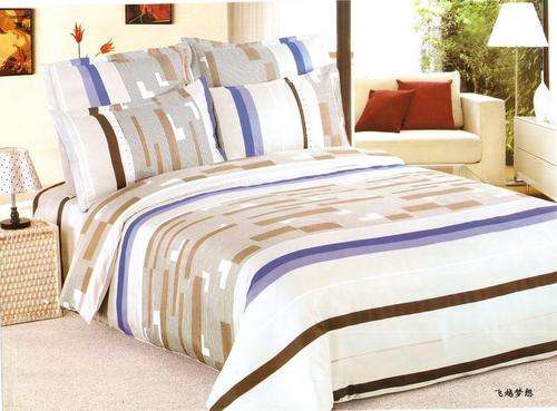 10 Piece - Cotton Feel - Printed - Bed Linen - Double bed- Duvet & Curtain Set
