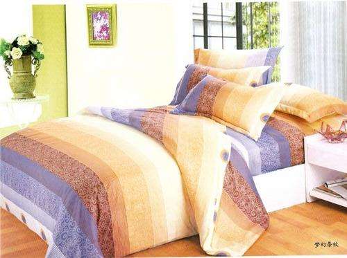 10 Piece - Seersucker Cotton Feel - Bed Linen - Double Bed Size- Duvet Cover & Curtain Set