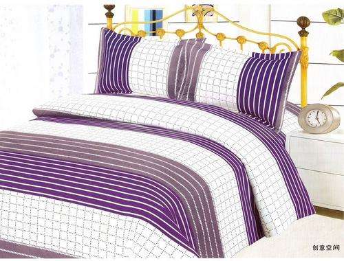 6 Piece - Seersucker Cotton Feel - Bed Linen - Double Bed Size- Duvet Cover Set