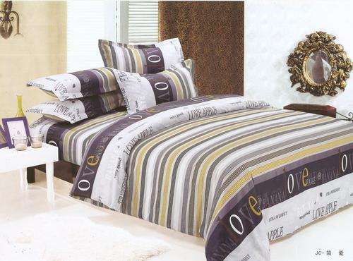6 Piece - Seersucker Cotton Feel - Bed Linen - Double Bed Size- Duvet Cover Set