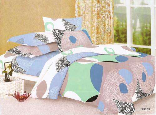 6 Piece - Seersucker Cotton Feel - Bed Linen - Double Bed Size- Duvet Cover Set