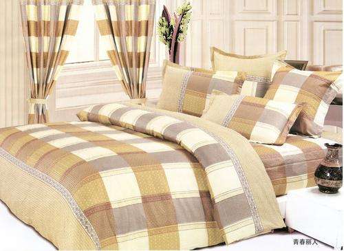 6 Piece - Seersucker Cotton Feel - Bed Linen - Double Bed Size- Duvet Cover Set