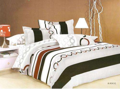 6 Piece - Seersucker Cotton Feel - Bed Linen - Double Bed Size- Duvet Cover Set
