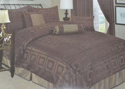 MIDLAND 7 PIECE COMFORTER SET - QUEEN SIZE - BROWN