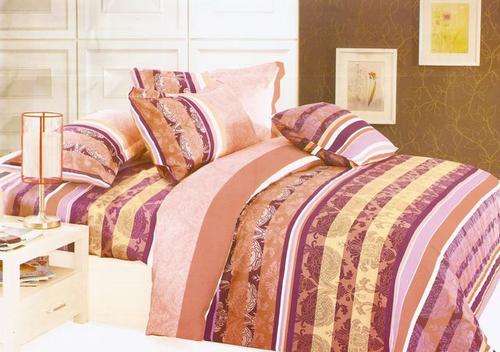 6 Piece - Seersucker Cotton Feel - Bed Linen - Double Bed Size- Duvet Cover Set