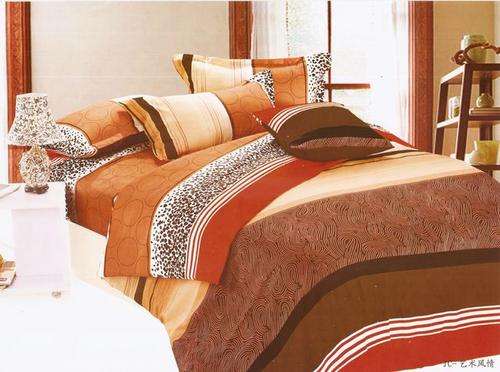 6 Piece - Seersucker Cotton Feel - Bed Linen - Double Bed Size- Duvet Cover Set