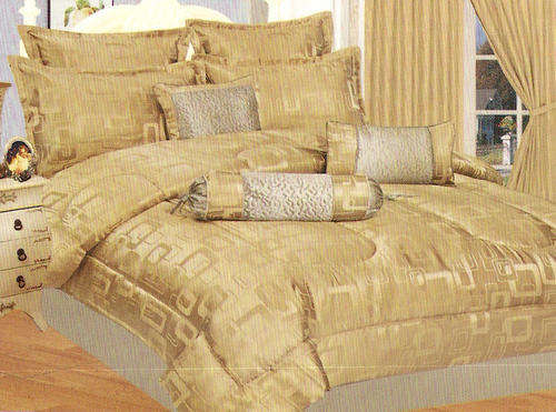 CUBE MASTER - 13 PIECE COMFORTER SET - QUEEN SIZE - GOLDEN