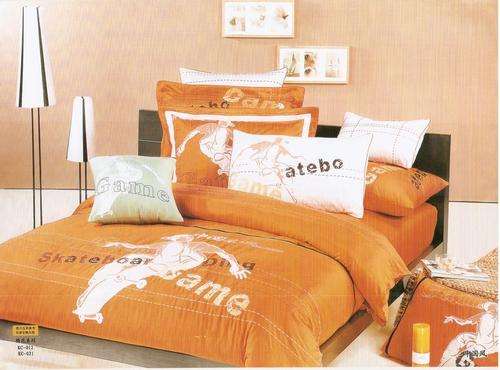 6 Piece - Super Soft Cotton Feel - Bed Linen - Queen Size- Duvet Cover Set