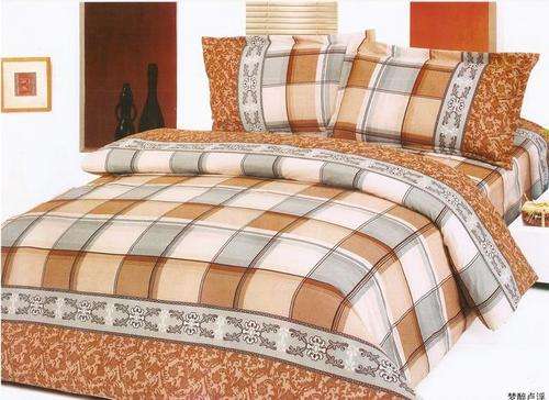 6 Piece - Seersucker Cotton Feel - Bed Linen - Double Bed Size- Duvet Cover Set