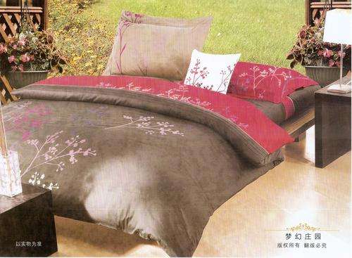 6 Piece - Embroided - Super Soft Cotton Feel - Bed Linen - Queen Size- Duvet Cover Set