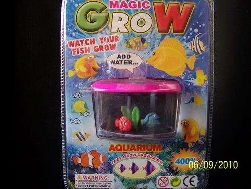 Add water to Aquarium and watch Fish grow 400% bigger