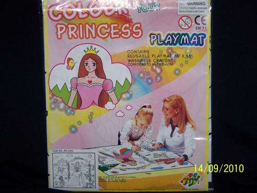 Princess colouring play mat