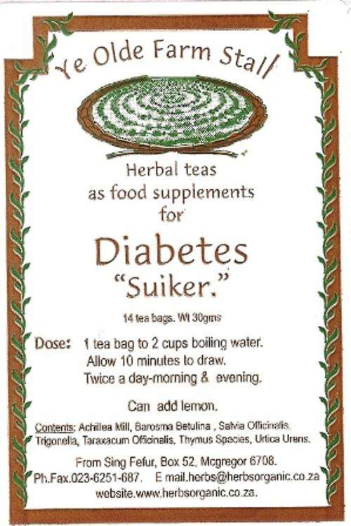 Herbal Tea for Diabetes Organic Tea Bags)