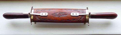 India- Wood and Brass Carving set - circa 1950