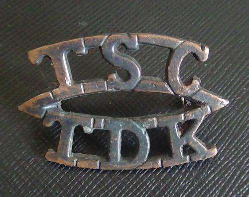 WW2 Technical Services Corps  Blackened Shoulder Title