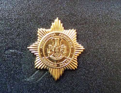 Kwa-Zulu Natal Police -unvoided gilded collar badge -defunct force