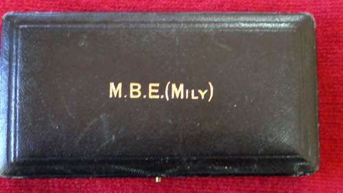 Original Military Sterling Silver M.B.E. with Sterling Silver Miniature in Original Case of issue