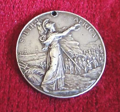Queens South Africa Medal -No suspender to  40378 Private F Conn 133rd Company Imperial Yeomanry