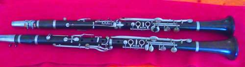 Clarinets- Vintage 1939 matched pair of pre-World War 2 BooseyandHawkes Concert Clarinets.