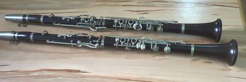Clarinets- Vintage 1939 matched pair of pre-World War 2 BooseyandHawkes Concert Clarinets.