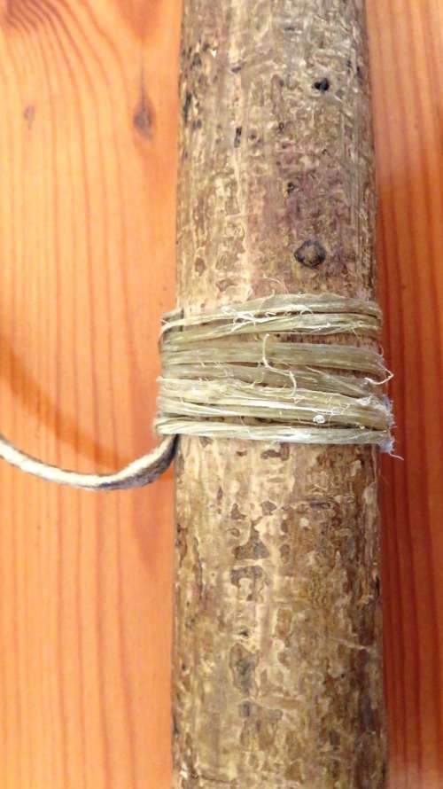 Arrow Quiver Late 1800`s Luba Tribe(Congo)  Hollowed wood with sinew attachments.