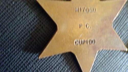 WW2 Africa Star medal and 1939-1945 Star medal named to P C Cupido M17050