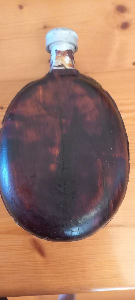 Bulgarian military Issue Cherrywood Teksolite-covered Aluminium Water Bottle -Bush war era