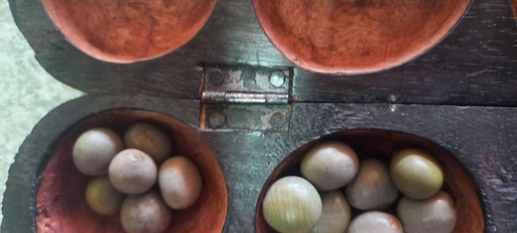 Vintage African portable Mancala with original seeds