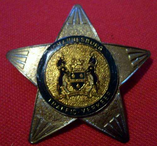 Obsolete Johannesburg Traffic police breast star