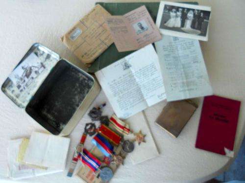 Group of Four Medals -Cpl Davis -South African Airforce- Album -Documents - Badges etc.