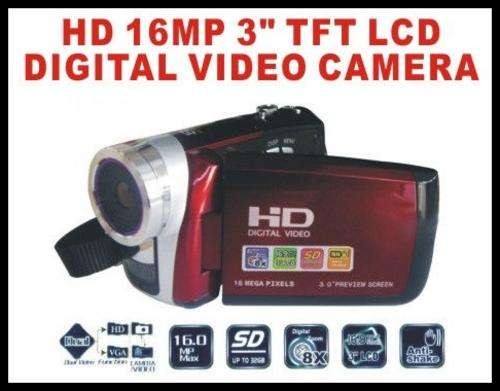 16MP Digital Video Camera Camcorder HD DV 3.0"TFT RED *LOCAL STOCK*