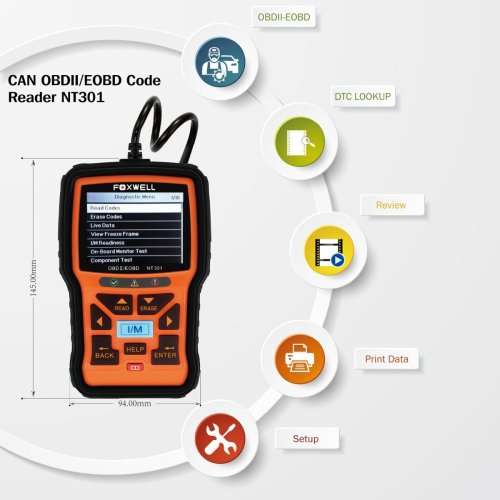 FOXWELL NT301 OBD2 ENGINE SCANNER
