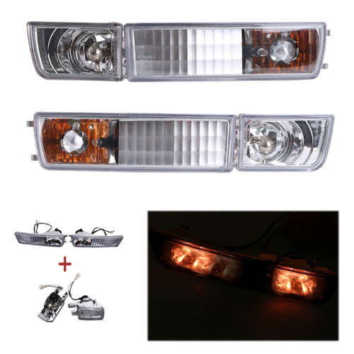 Vw Golf 3 Jetta 3 Mk3 Crystal Bumper Indicator with Foglights Set (Left & Right )