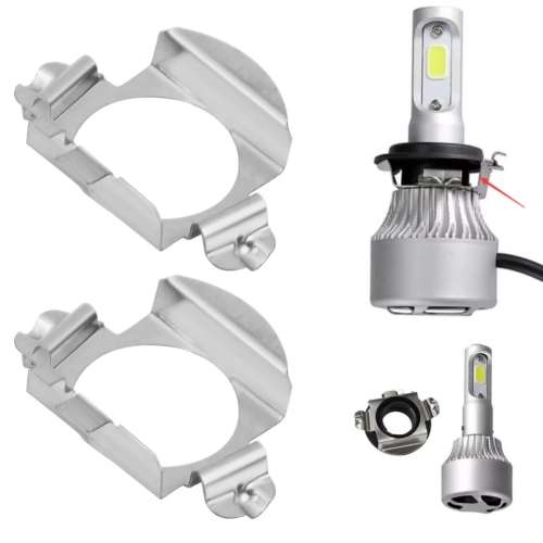 2X HID H7 LED Bulbs Base Retainer Holder Adapter Xenon for Car