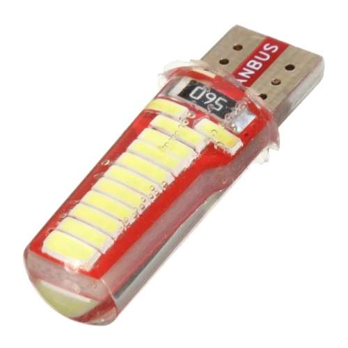 Park Light T10 Silicone Waterproof (W5W/194) 24 LED Light Bulb No Error