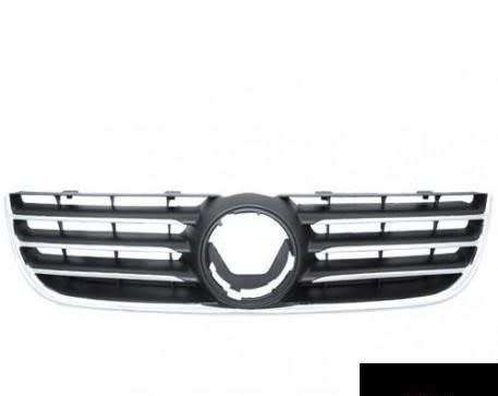 VW POLO CENTER GRILL WITH CHROME TRIM BLACK FITS 2005-2009