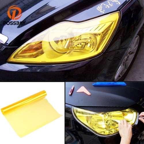 Yellow Taillight Foglight and Headlight Tint Film 30cm x 1m