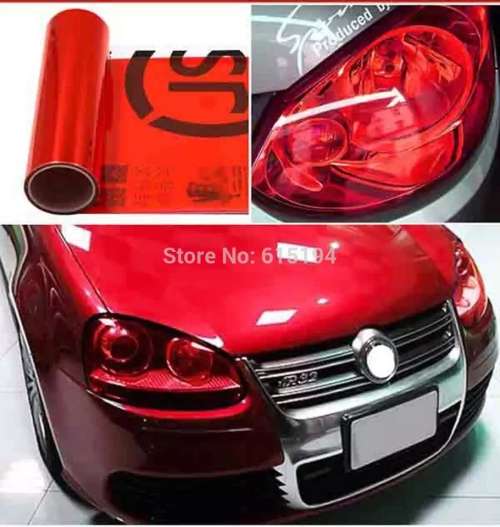 Red Taillight Foglight and Headlight Tint Film 30cm x 1M