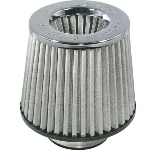 76mm Simota Dual Cone Air Filter Silver