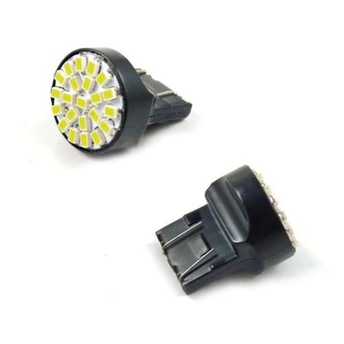 T25 7443 P27/7W - 22 SMD 1206 Led Car Backup Turning Light White Double Contact