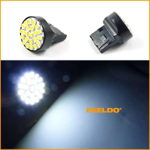 T25 7443 P27/7W - 22 SMD 1206 Led Car Backup Turning Light White Double Contact